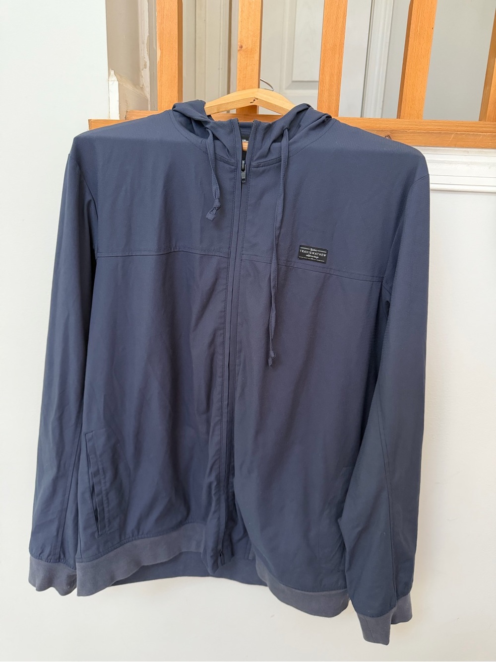Travis Mathew Navy Hooded Zip Jacket